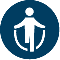 icon graphic of a person jumping rope