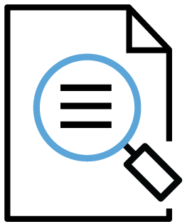 form and magnifying glass icon